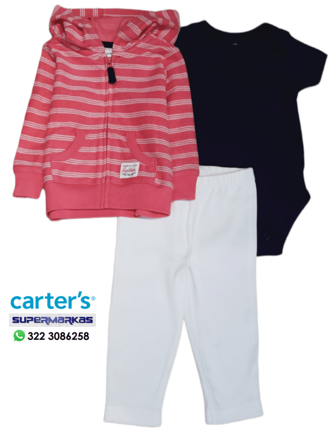 CONJUNTO CARTER´S BEBE NENA 3 PIEZAS