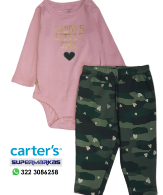 CONJUNTO CARTER´S BEBE NENA 2 PIEZAS