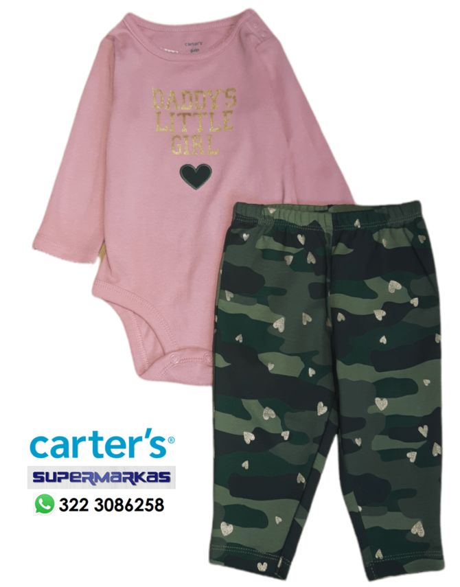 CONJUNTO CARTER´S BEBE NENA 2 PIEZAS