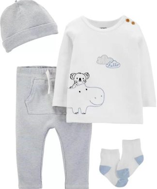 CONJUNTO CARTER'S BEBE NENE 4 PIEZAS