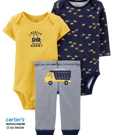 CONJUNTO CARTER'S BEBE NENE 3 PIEZAS