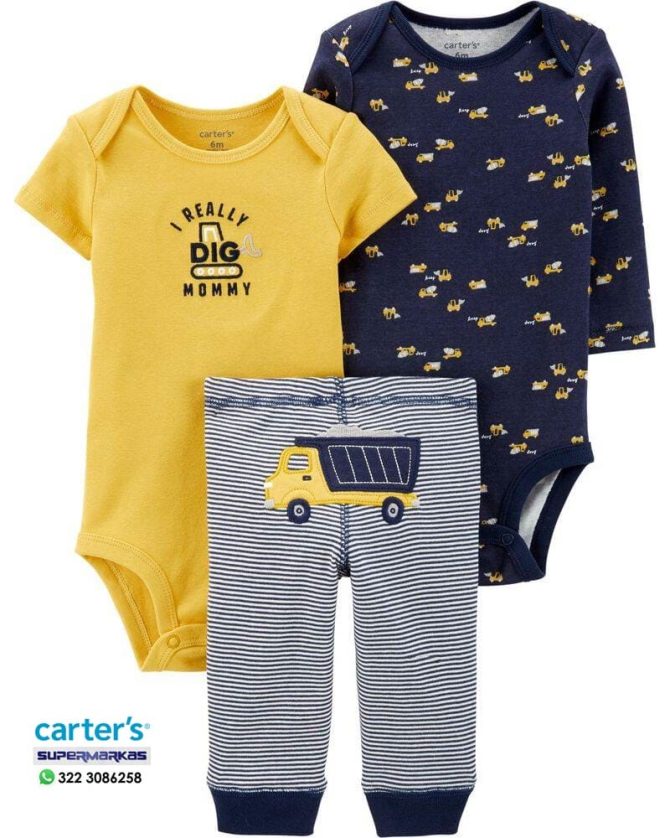 CONJUNTO CARTER'S BEBE NENE 3 PIEZAS