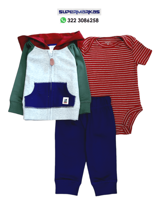 CONJUNTO CARTER'S BEBE NENE 3 PIEZAS