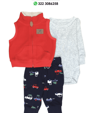 CONJUNTO CARTER'S BEBE NENE 3 PIEZAS