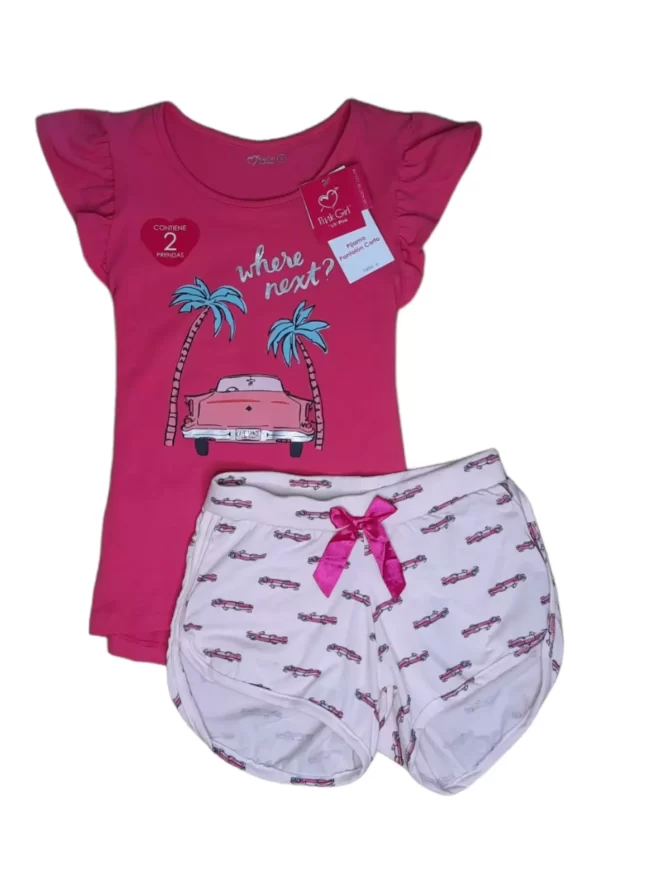 PIJAMA LILI PINK NIÑA - 2 PIEZAS