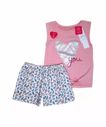 PIJAMA LILI PINK NIÑA - 2 PIEZAS
