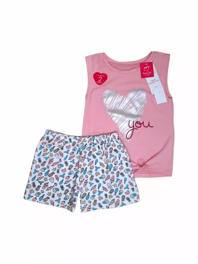 PIJAMA LILI PINK NIÑA - 2 PIEZAS