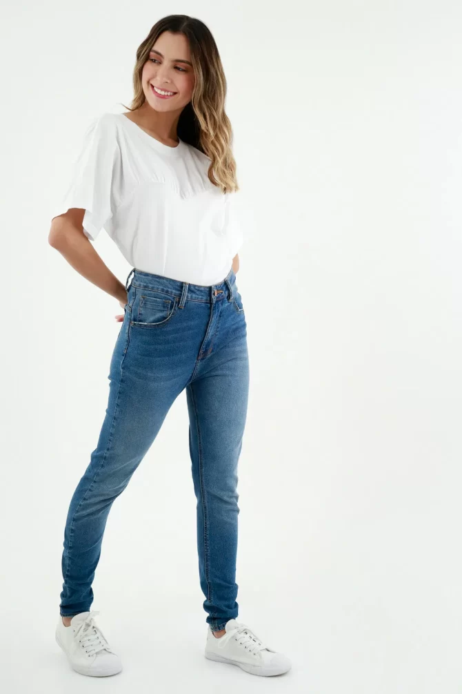 JEAN TENNIS MUJER - TIRO ALTO - BOTA TUBO