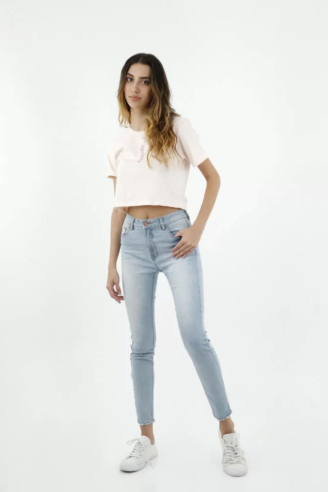 JEAN TENNIS MUJER - TIRO MEDIO - PUSH UP