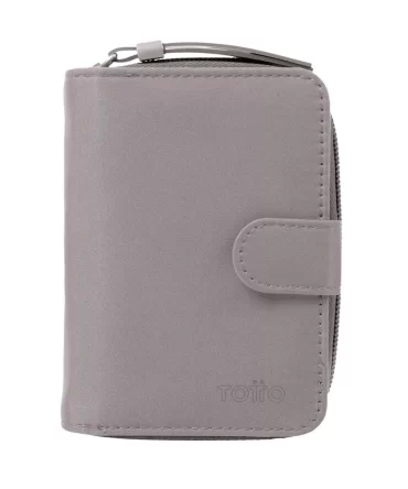 BILLETERA TOTTO TWILLY GRIS