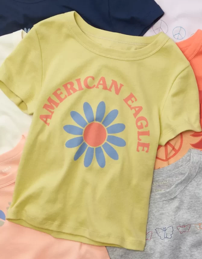 CAMISETA AMERICAN EAGLE MUJER - CROP TOP