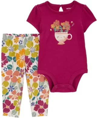 CONJUNTO CARTER'S BEBE NENA 2 PIEZAS