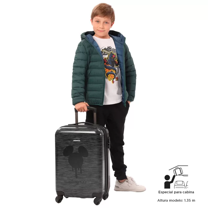MALETA VIAJE TOTTO 360 DISNEY 100 MINNIE - TALLA S - NEGRO
