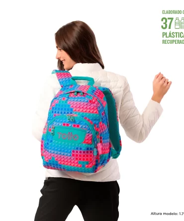 MORRAL TOTTO GOMMAS ERGONOMICO PORTA PC 13" - TALLA M - VERDE