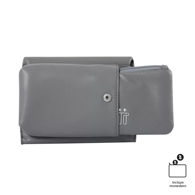 BILLETERA TOTTO EVA 2 - GRIS