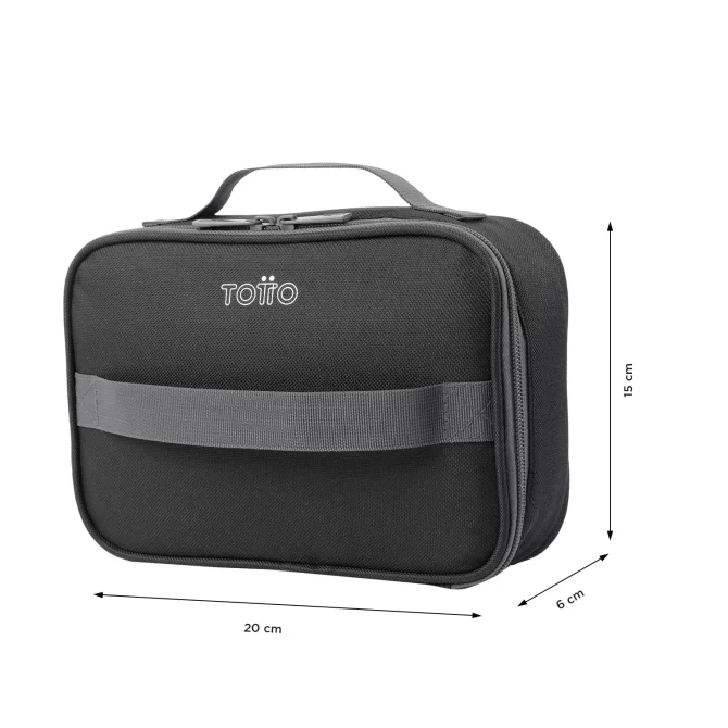 LONCHERA TOTTO HARDY CON RECIPIENTE PLASTICO - NEGRO