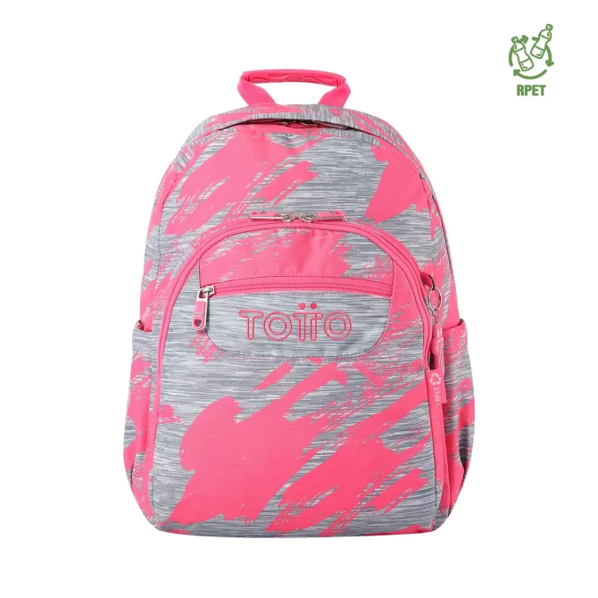 MORRAL TOTTO ACUARELA JUVENIL PORTA PC 14" - TALLA L - ROSADO