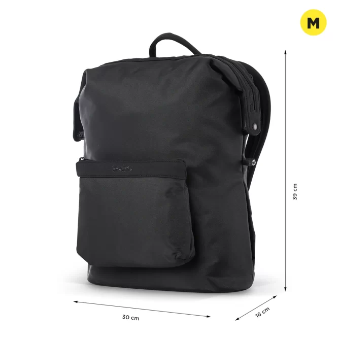 MORRAL TOTTO METALLIC- TALLA M - NEGRO