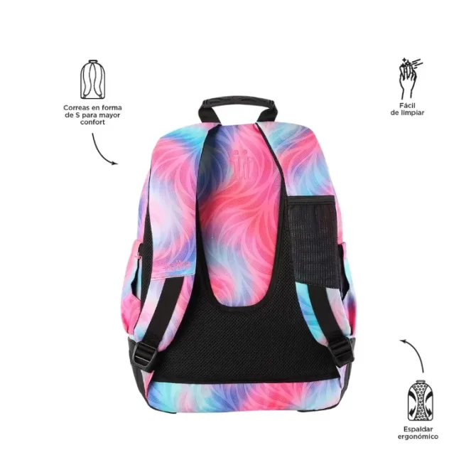 MORRAL TOTTO RAYOL GLITTER - TALLA L - ROSADO
