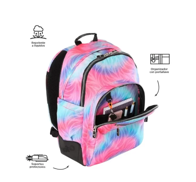 MORRAL TOTTO RAYOL GLITTER - TALLA L - ROSADO