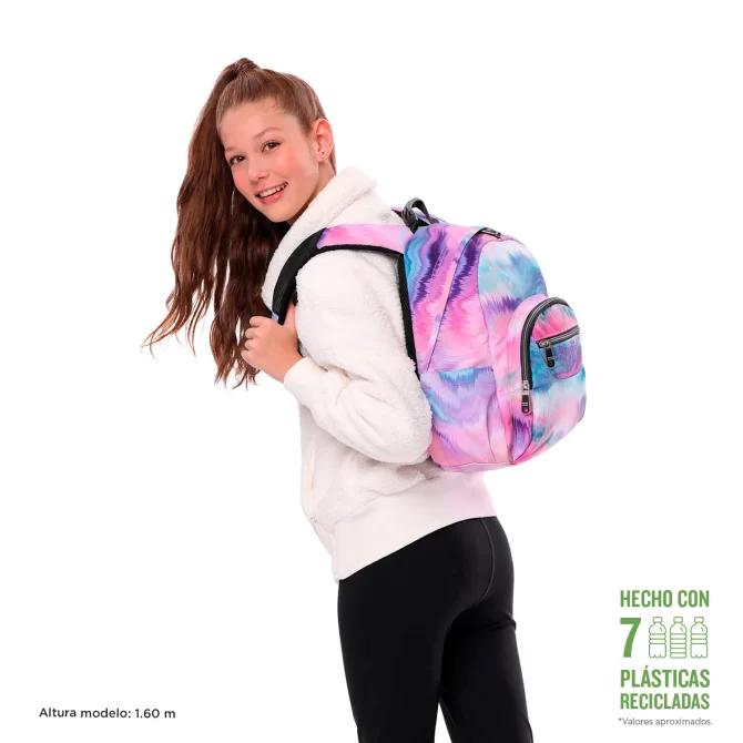 MORRAL TOTTO TEMPERA GLITTER JUVENIL PORTA TABLET 10" - TALLA S - ROSADO