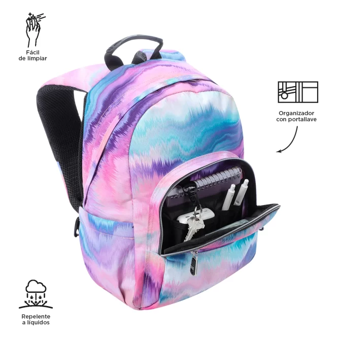 MORRAL TOTTO TEMPERA GLITTER JUVENIL PORTA TABLET 10" - TALLA S - ROSADO