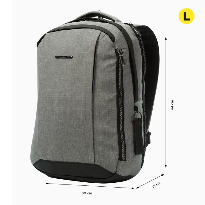MORRAL TOTTO HEXA EJECUTIVO PORTA PC 14" - TALLA L - GRIS