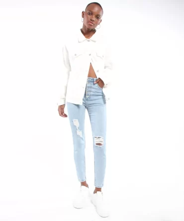 JEAN SEVEN SEVEN MUJER - SKINNY BOTONADURA