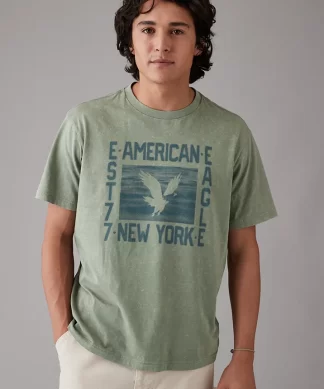 CAMISETA AMERICAN EAGLE HOMBRE - CUELLO REDONDO