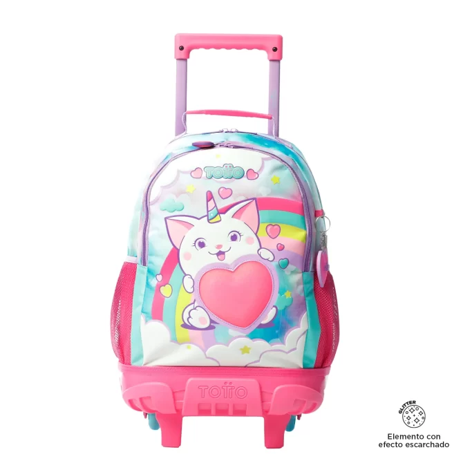 MORRAL TOTTO RUEDAS SWEETY HEART - TALLA M - ROSADO
