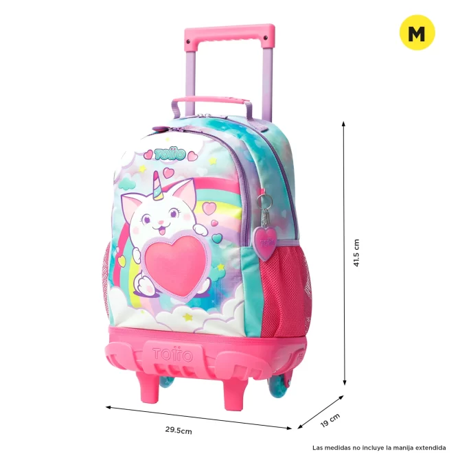 MORRAL TOTTO RUEDAS SWEETY HEART - TALLA M - ROSADO