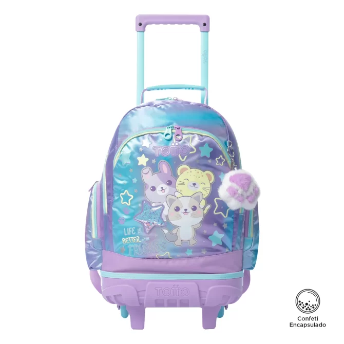 MORRAL TOTTO RUEDAS FRIENDS - TALLA M - LILA