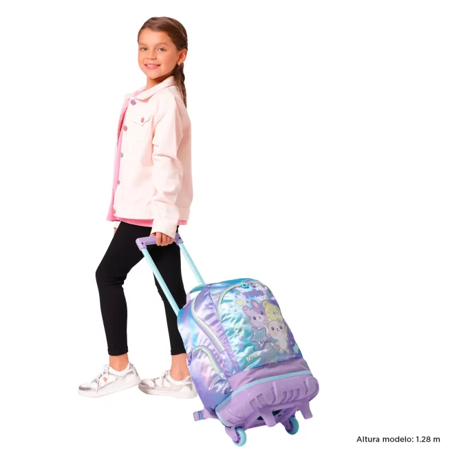 MORRAL TOTTO RUEDAS FRIENDS - TALLA M - LILA