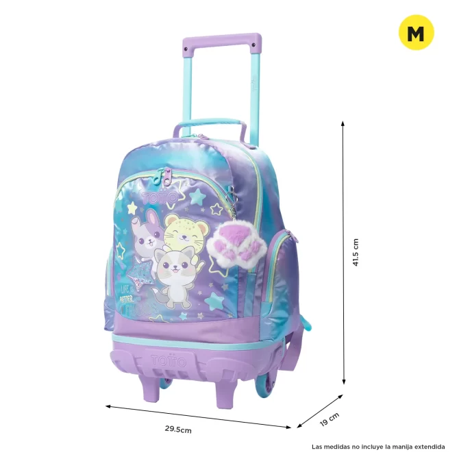 MORRAL TOTTO RUEDAS FRIENDS - TALLA M - LILA
