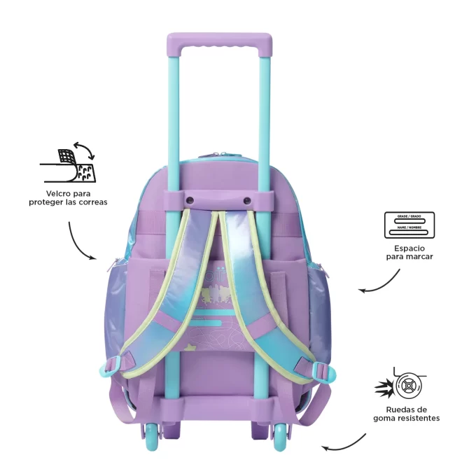 MORRAL TOTTO RUEDAS FRIENDS - TALLA M - LILA