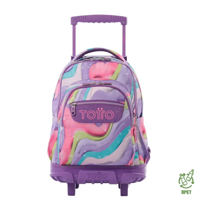 MORRAL TOTTO RUEDAS RENGLON - TALLA L - MORADO