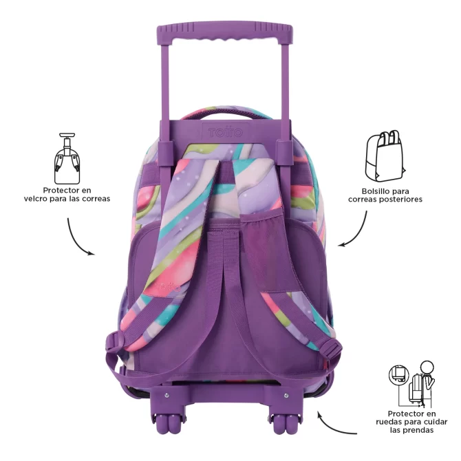 MORRAL TOTTO RUEDAS RENGLON - TALLA L - MORADO