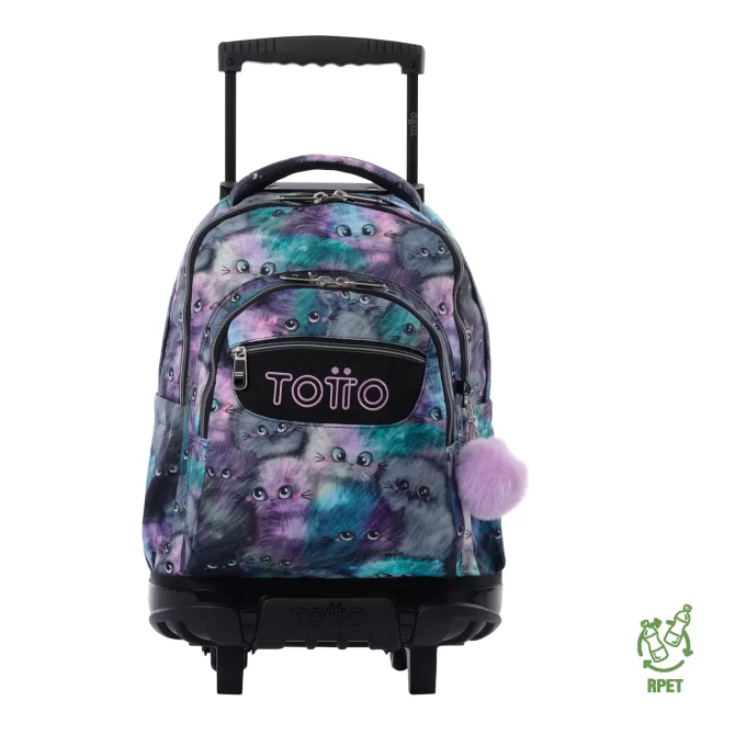 MORRAL TOTTO RUEDAS RENGLON - TALLA L - NEGRO