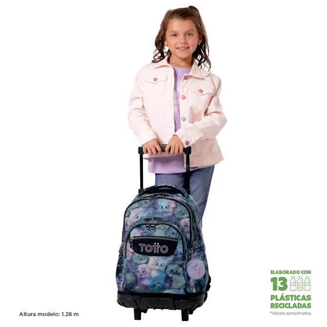 MORRAL TOTTO RUEDAS RENGLON - TALLA L - NEGRO