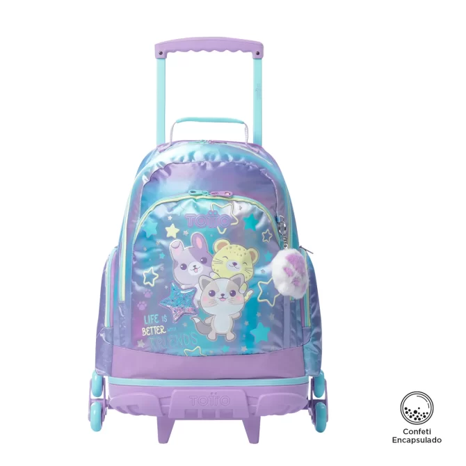 MORRAL TOTTO RUEDAS FRIENDS - TALLA L - MORADO