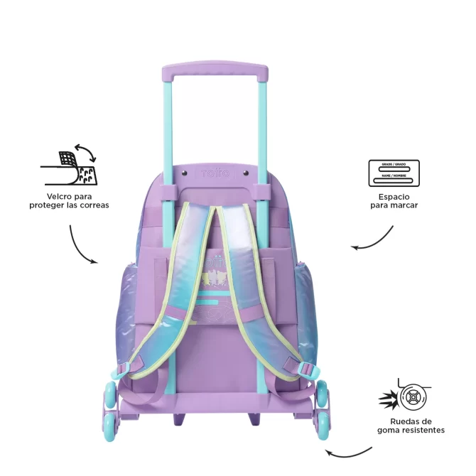 MORRAL TOTTO RUEDAS FRIENDS - TALLA L - MORADO