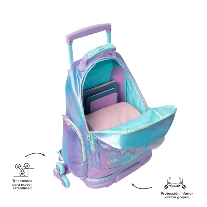 MORRAL TOTTO RUEDAS FRIENDS - TALLA L - MORADO