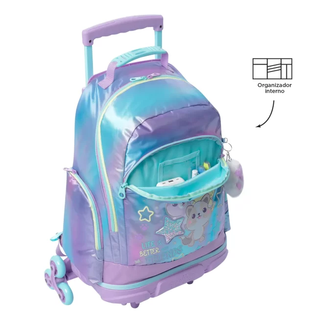MORRAL TOTTO RUEDAS FRIENDS - TALLA L - MORADO