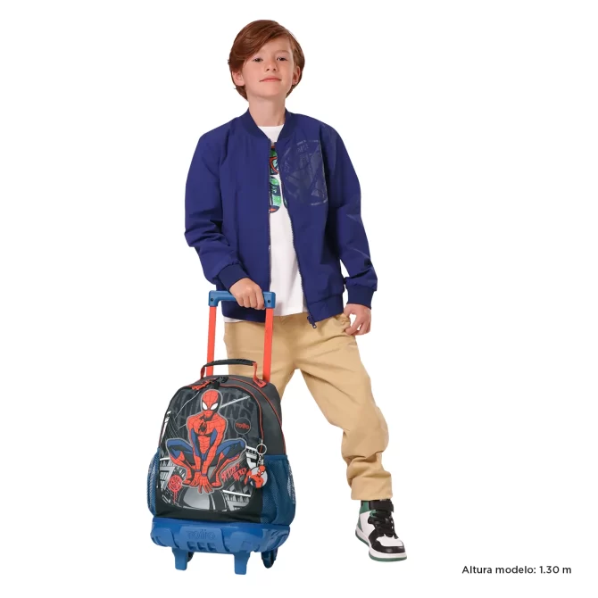 MORRAL TOTTO RUEDAS SPIDERMAN AMAZING - TALLA M - AZUL