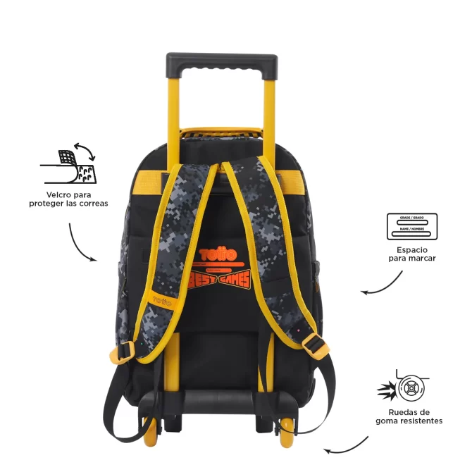 MORRAL TOTTO RUEDAS BEST GAME - TALLA M - NEGRO