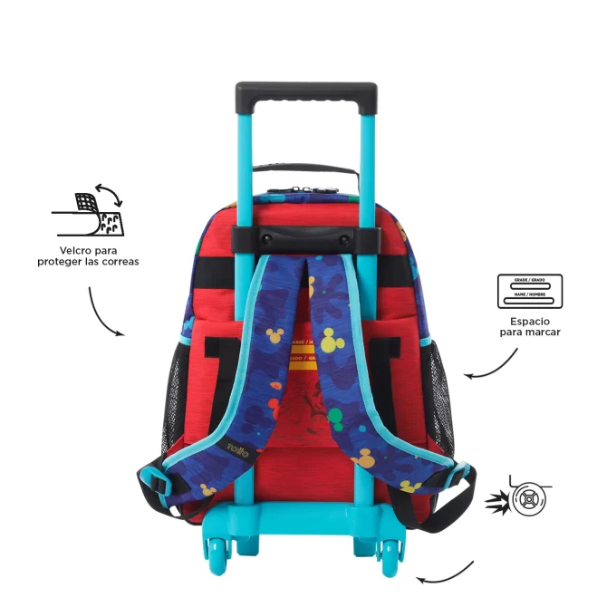 MORRAL TOTTO RUEDAS MICKEY - TALLA M - AZUL