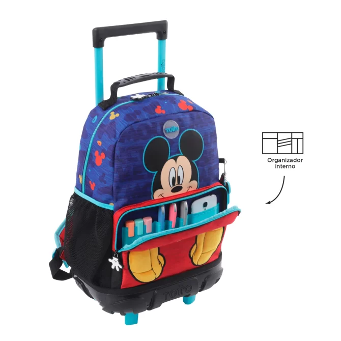 MORRAL TOTTO RUEDAS MICKEY - TALLA M - AZUL