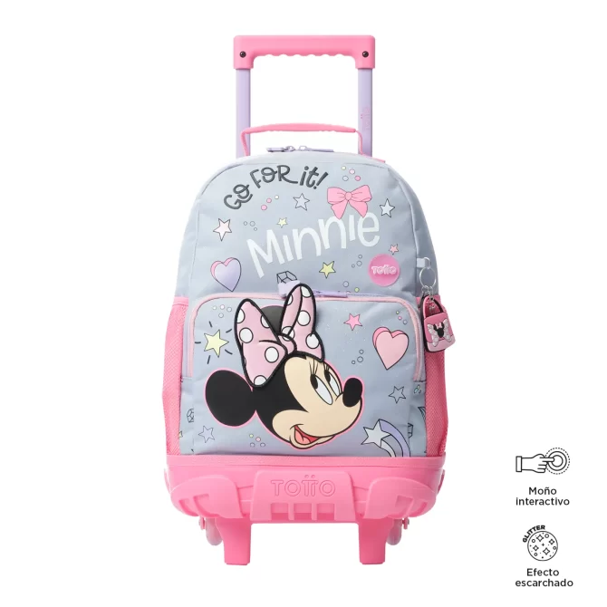 MORRAL TOTTO RUEDAS MINNIE - TALLA M - GRIS