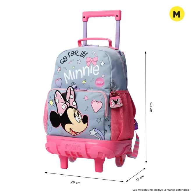 MORRAL TOTTO RUEDAS MINNIE - TALLA M - GRIS