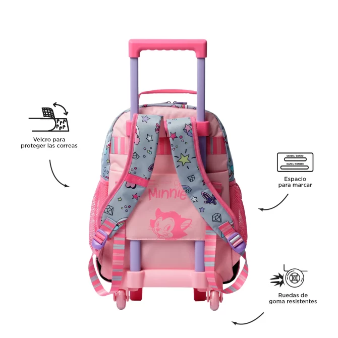 MORRAL TOTTO RUEDAS MINNIE - TALLA M - GRIS
